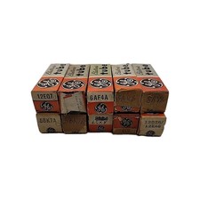 Lot of 10 Vintage GE Vacuum Tubes NOS in Boxes 12EQ7 6AF4A 5AV8 5BK7A And More