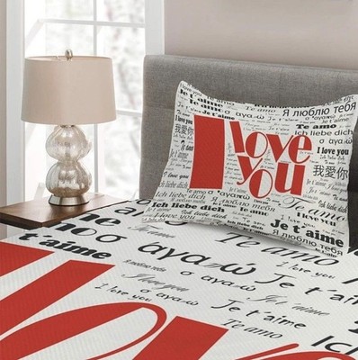 I Love You Newspaper Bed Spreed Twin Duvet