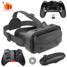 3D VR Headset Virtual Reality Glasses for Smartphones 4.7-7.2" iPhone Android