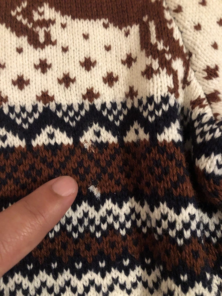 Suéter Pullover Estilo Vintage Sonoma Navidad Tejido Acogedor Para Hombre Talla Pequeña Foto 3 de 4