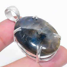 Labradorite Gemstone 925 Sterling Silver Gift Jewelry Pendant 1.97