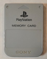 1994 Sony Playstation 1 PS1 Official OEM Memory Card SCPH-1020 Gray Tested