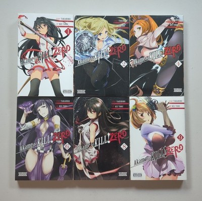 Akame Ga Kill Zero, Manga, Vols, 1 - 2, 4, 6, 8 - 9 (Yen Press, Eng) Lot Of 6