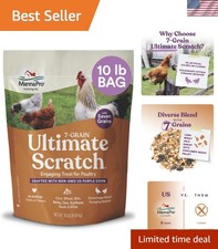 All-Natural 7-Grain Chicken Scratch - Wholesome Feed for Backyard Flocks 10 lb