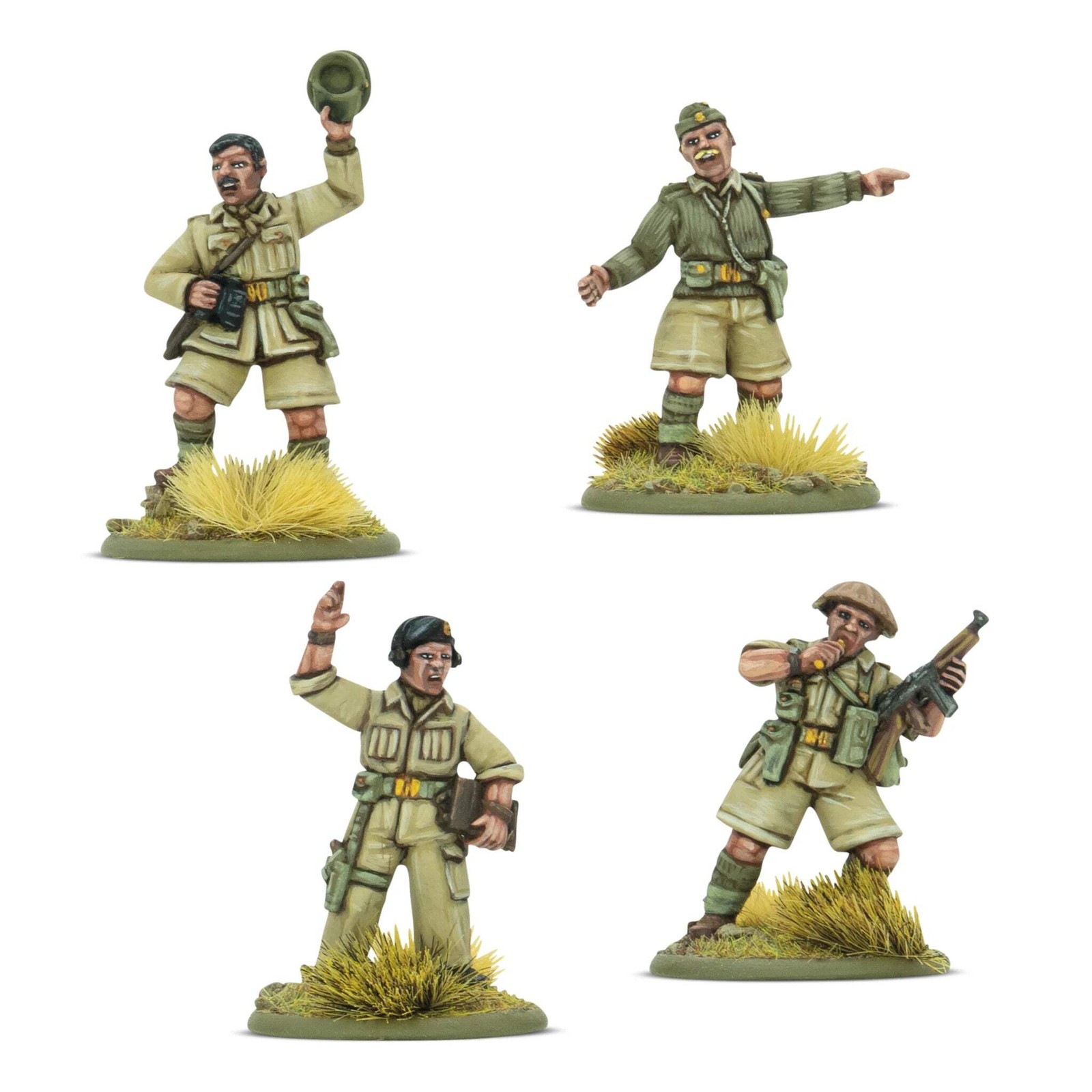Bolt Action British 8th Army Platoon Commanders (Blister Pack)