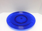 Cobalt Blue Glass Dinner Plate Ribbed Vtg Transparent 10" DW750 — photo 2