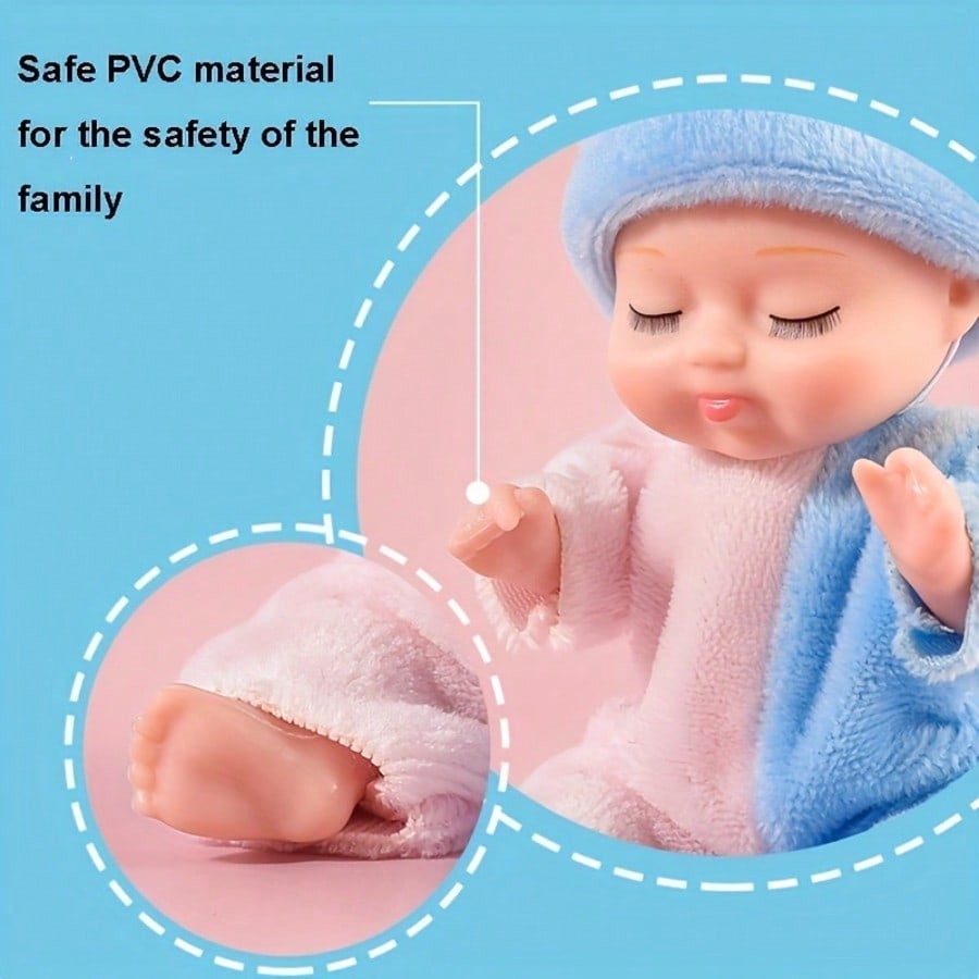 Hanaive 6 Pcs Mini Baby Dolls 4" Easter Basket Dolls Tiny Reborn Cute Baby Doll