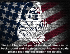 Grim Reaper Flipping The Finger Vinyl Decal Us Made Us Seller