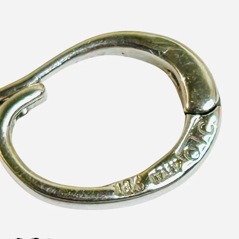 Soporte de accesorio de fianza potenciador de encanto cierre a presión oro blanco de 18 quilates Italia OTC Foto 3 de 4