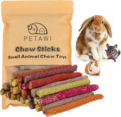 70PCS Rabbit Chew Sticks, Bunny Guinea Pig Toys for Teeth Natural Timothy Hay 