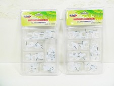 2 Pks Wire Cable Clips with Nail Round White Coax Fasteners White Line 80 Pcs