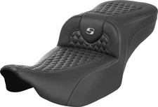 SADDLEMEN 823-07-19005 Roadsofa Ext Reach Seat Silver Stitch - FLTR/FLHX '23-'24