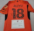Houston Dynamo IBRAHIM ALIYU Signed Match Used Soccer Jersey 2024 Season ORANGE
