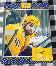 Nicolas Hague Signed Nashville Predators 8x10 Photo