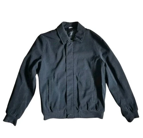 Bally Mens Manzanillo Bomber Jacket Black Made In Italy IT 48 US 38 Medium  - product listing photo