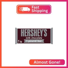 HERSHEY'S Milk Chocolate Candy Gift Bar, 1 lb
