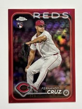 2024 Topps Chrome Fernando Cruz #USC131 Red Refractor Rookie 5/5 - EBAY 1/1