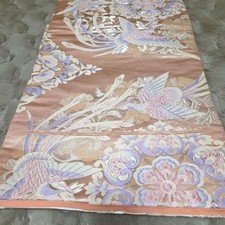 Japanese Kimono J Fukuro Obi Belt Phoenix Flower Embroidery Pink