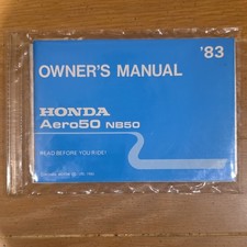 VINTAGE 1983 HONDA Aero50 NB50 Owner's Manual w/ Warranty/Service Record Booklet