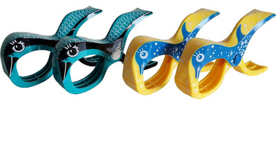 4 Stück Tuuli Beach Towel Clips - Hochwertige Strandtuchklammern im Premium Desi