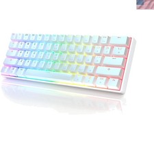 Mechanical Gaming Keyboard - 61 Keys Multi Color RGB Illuminated LED Backlit ...