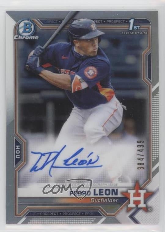 2021 Bowman Chrome Prospect Auto Refractor /499 Pedro Leon #CPA-PL Auto