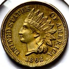 1862 Indian Head One 1 Cent   R1898