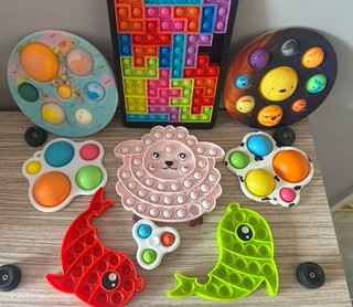 9x Pop It Bundle Sensory Fidget Toys Assorted Colours Stress Relief Kids Adults