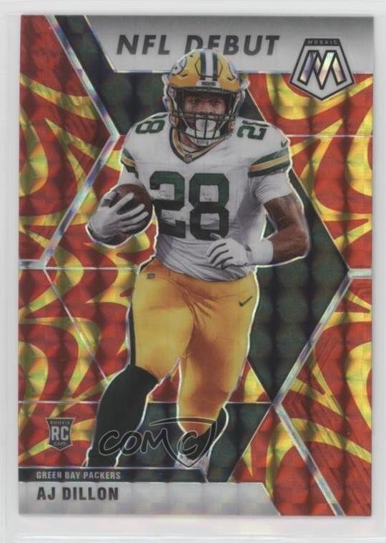 2020 Panini Mosaic NFL Debut Reactive Gold Mosaic Prizm AJ Dillon #279 08uq