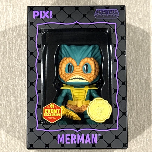 Thrilljoy Pix Masters of the Universe Merman Super Chase Figure LE 48 Event MOTU