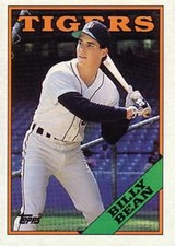 1988 Topps #267 Billy Bean NM-MT RC Rookie Tigers