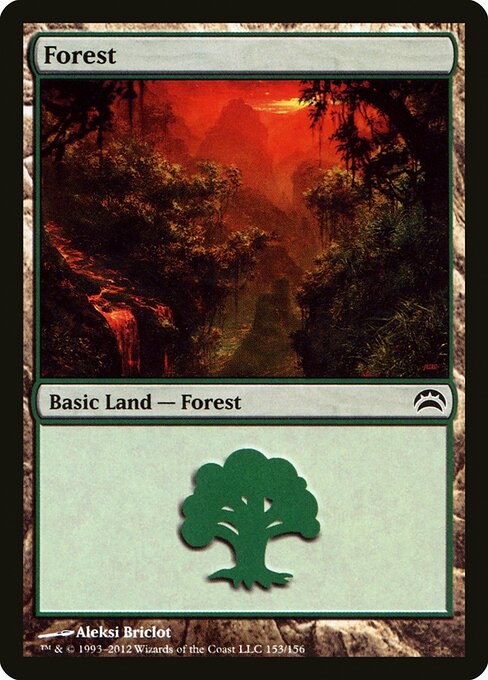 Forest NonFoil Planechase 2012 153 NM MTG