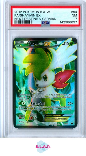 FA/SHAYMIN EX NEXT DESTINIES-GER POKEMON BLCK & WHITE NEXT 2012 94 PSA 7