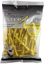 PTS Step Tees 2-3/4 Inch 50 Count: Wood Golf Tees with Height Control