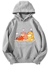 Hilarious Confused Pok mon Trio Hoodie - Slowpoke Psyduck Meme Unisex Sweatshirt