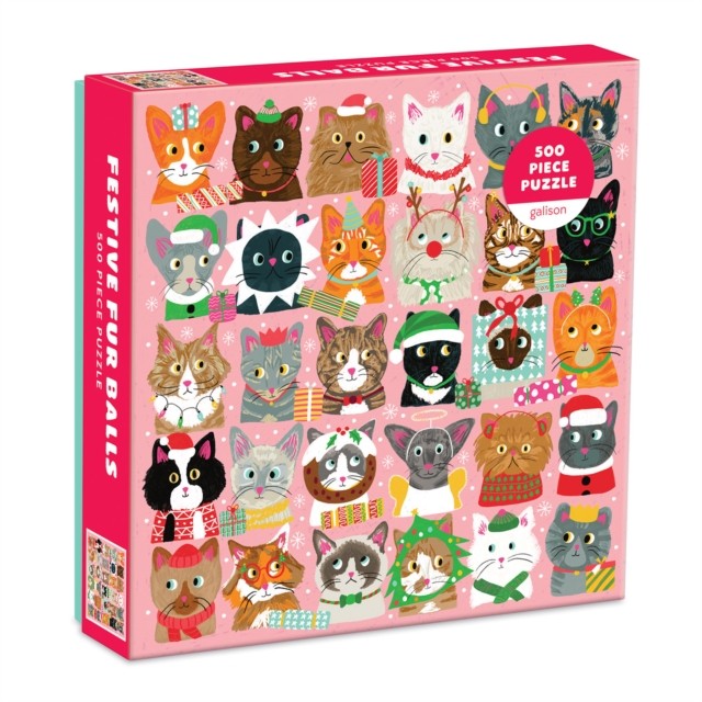 Festive Furballs 500 Piece Puzzle by Galison 9780735362192