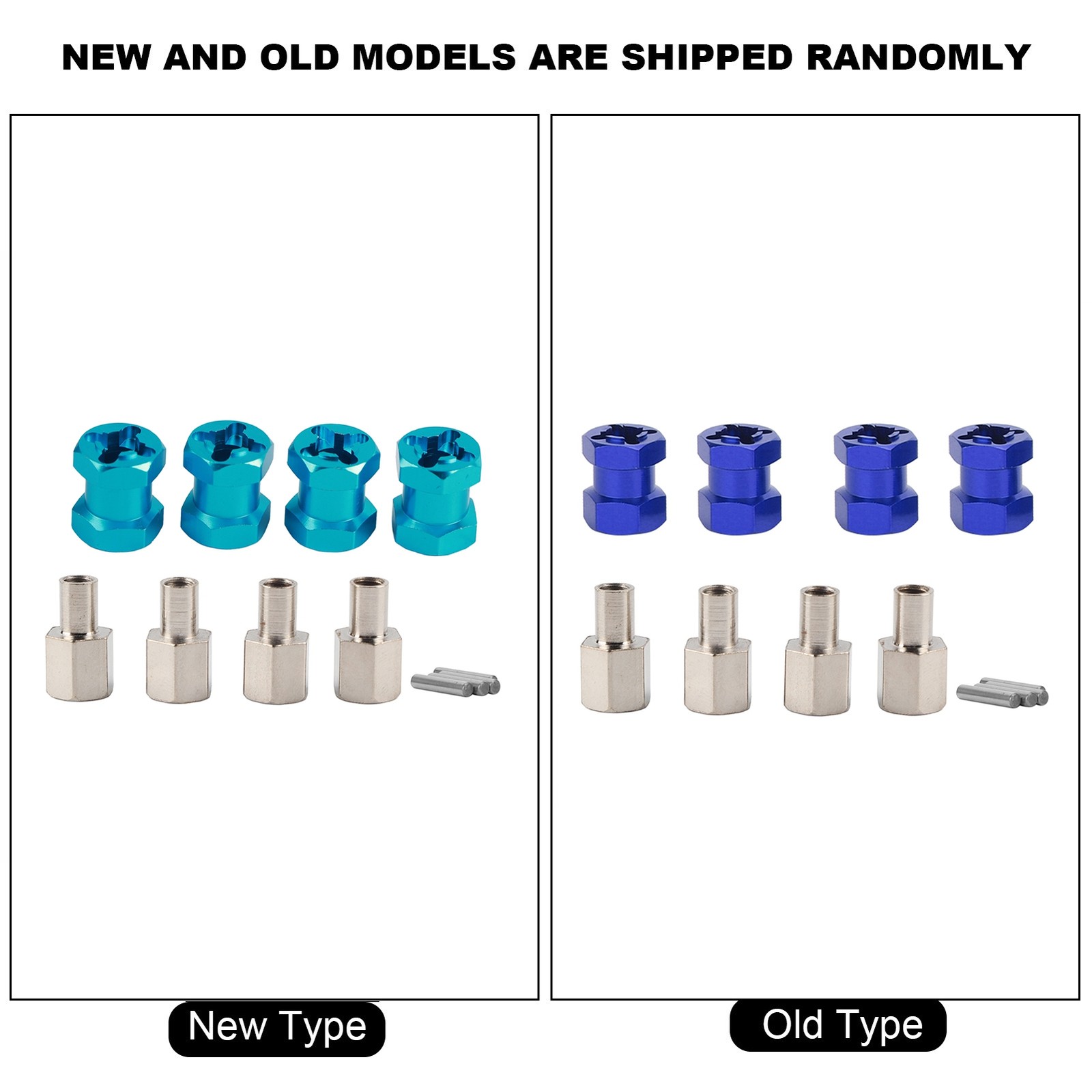(Blue)RC Extension Wheel Hex Hub Driver Adapter Fit For D90 AX10 CC01 SCX10|