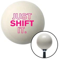 Pink Just Shift It. Ivory Shift Knob w/ M16x1.5 Insert Shifter Auto Manual Brody