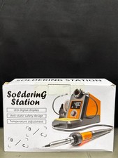 Digital Soldering Iron station Kit, 2 Auxiliary Clamps, 5 Soldering Iron Tips, S