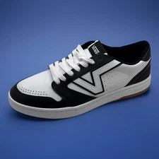 Vans Men's Lowland 2.0 Two-Tone Black White Sneakers Lace Up Size 10.5 NEW