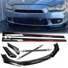 For Mitsubishi Lancer Front Bumper Lip Splitter Side Skirts Rear Diffuser