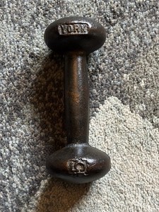VINTAGE  York BunHead Dumbbell 5 LB WEIGHT  Round Head Single Bun Heads