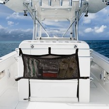Boat Storage Bag with 3 Divisions Storage,Boat Life Jackets Bag,Mesh Suspended S