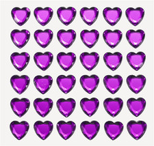 144 Pcs Heart Rhinestone 10Mm Self Adhesive Gems Stickers Jewelry Stickers for V