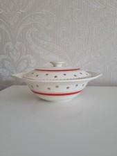 Grindley Cream Petal Starburst Frank Buckley Lidded Serving Bowl Dish