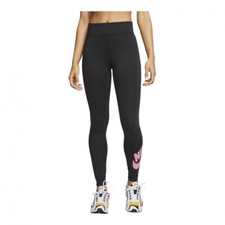 NIKE WOMEN'S HIGH WAISTED FUTURA LEGGINGS GRAPHIC BLACK/PINK XS OR S CJ2297-NWT