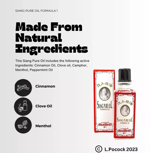 Siang Pure White Herbal Oil Formula II Relief From Aches & Pains 25ml - Picture 5 of 7