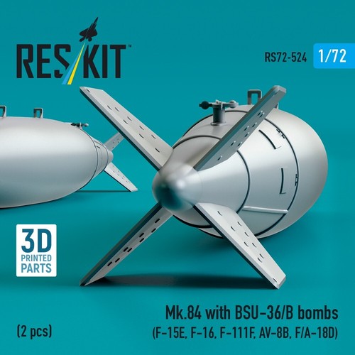 1:72 Mk.84 con bombas BSU-36/B (2) F-15E/F-16/F-111F/AV-8B/F18D ResKit RS72-0524 - Imagen 3 de 3