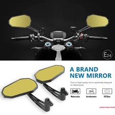 Pair Side Mirrors Anti-Glare Rearviews For Honda Kawasaki Suzuki Yamaha Triumph