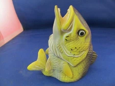 4 1/4" RIVER'S EDGE PRODUCTS RUBBER BASS FISH FIGURINE PEN HOLDER